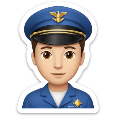 male brunette vet sticker