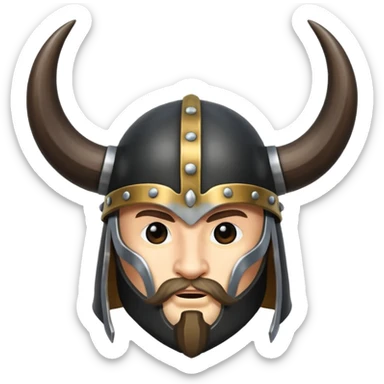 viking black horn helmet (not human) sticker