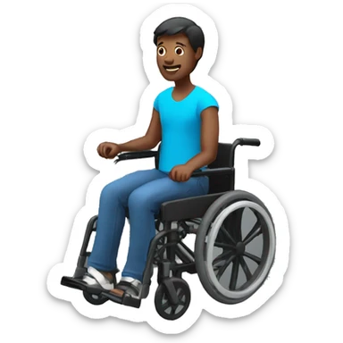 3d pose of man black with reduced mobility sticker