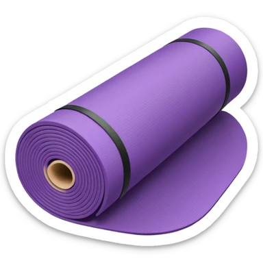 purple yoga mat rolled up sticker