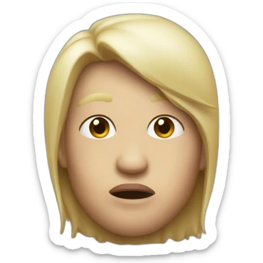 Mhmm head shake lip pursed sticker