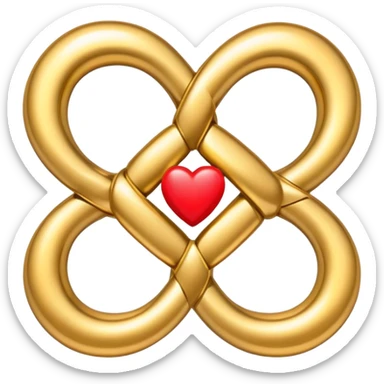 infinity symbol with heart sticker