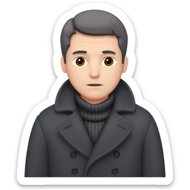 man feeling cold sticker