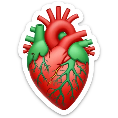 heart emoji in the colors of the Palestinian flag sticker