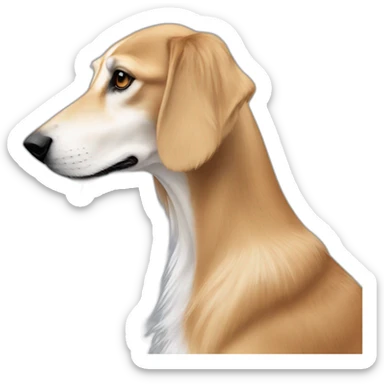 Saluki in profile sticker