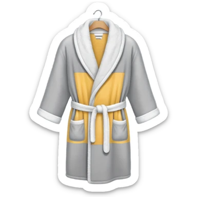 grey shower robe sticker