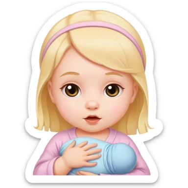 Cute baby girl newborn  sticker