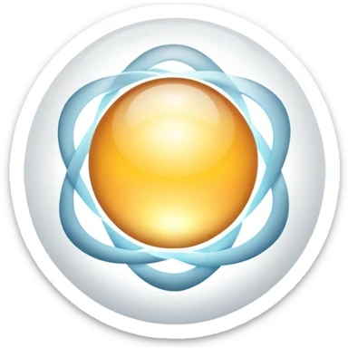 Floating energy orb containing subtle fabric or clothing element, masculine yet artistic style inspiration, soft radiating light sticker