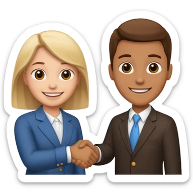 Dos personas dandose la mano  sticker