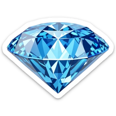 Ultra realistic, highly detailed, Shimmer blue, isolated, 2d rendering, 8k quailty, Wittelsbach-Graff Diamond. The 31.06-carat blue diamond is a European royal treasure, once set in the Habsburg Crown Jewels. sticker
