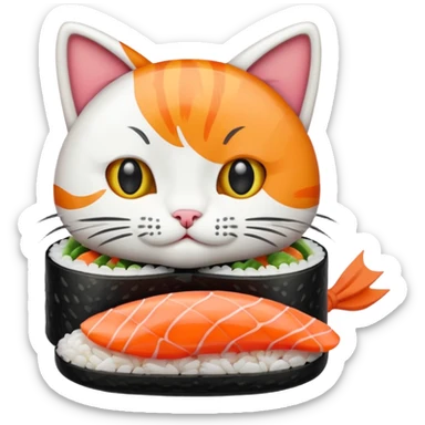 Sushi cat sticker