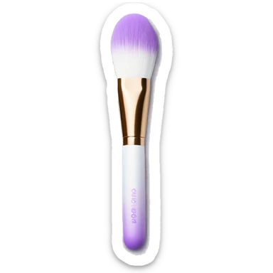 Skinny White to light purple metallic ombré makeup brush  sticker