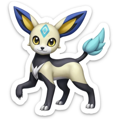 Meloetta-Umbreon-Absol-Zekrom-Gatomon-Pteromon-hybrid sticker