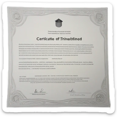 White certificate for Computer Science  sticker