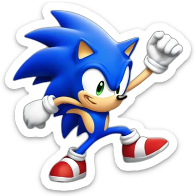 Sonic qui fait un pouce en l’air sticker