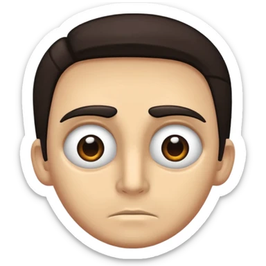 Cabeza de Alcón malvado viendo al frente sticker