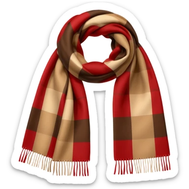 burberry type scarf sticker