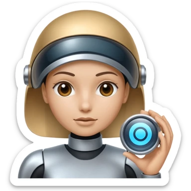 Create for me an image or emoji when an AI comes & changes the world of search engines. Emoji should be look like realistic. sticker