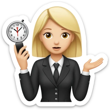 blonde referre calling time out sticker