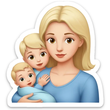 Mum and babies sticker