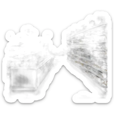 trade counter with products and magazines  sticker