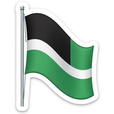 I want a flag as a emoji its made by three colours white green and black sticker
