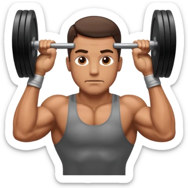 A man lift heavyweight in gym sticker
