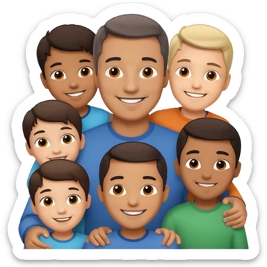 a father with many children sticker