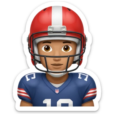 American football player sticker