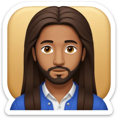 Omarion with long dark brown hair sticker