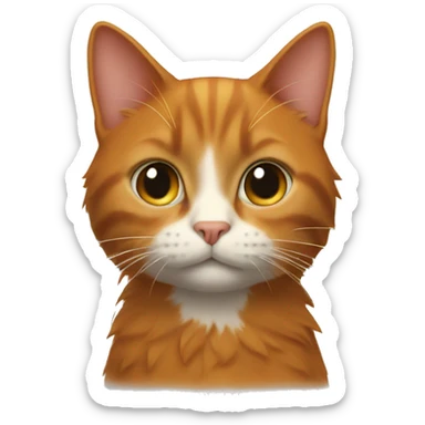 un chat roux sticker