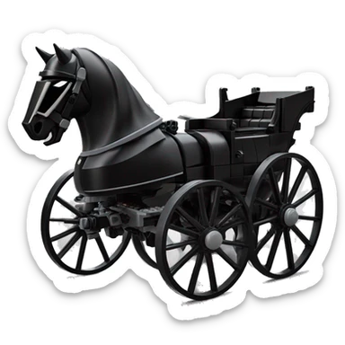 Evil Darth Vader’s Lego. 2 horse drawn 4 wheeled coach  sticker
