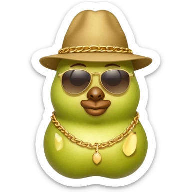 birnen gangster amy rapper als birne sticker