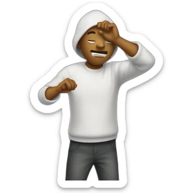 personne qui fait un dab sticker