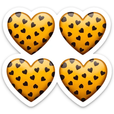 Cheetah print hearts sticker