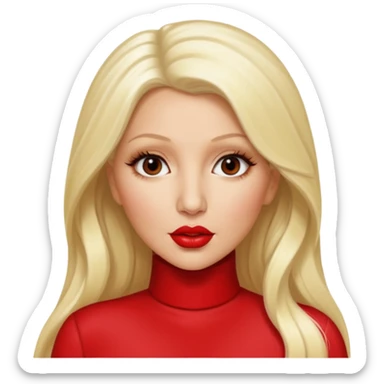 Christina Aguilera with long blonde hair sticker