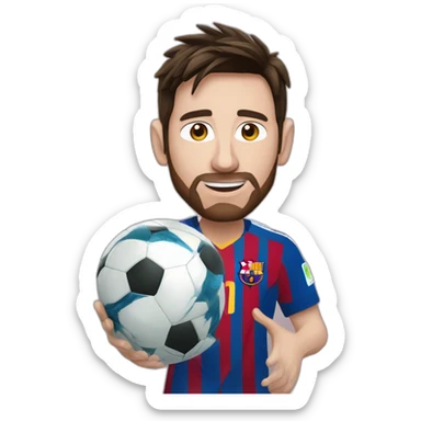 Messi levantando copa del mundo sticker