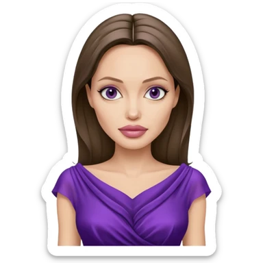 Angelina Jolie, purple dress sticker