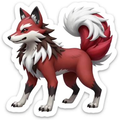 Obstagoon-Zigzagoon-Lycanroc-fusion sticker