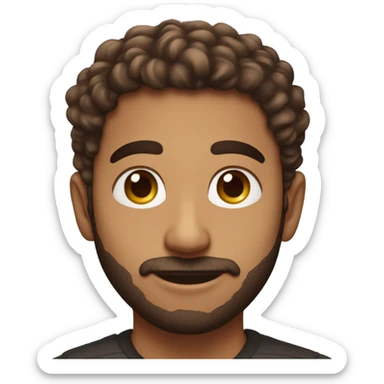make one with this person called bhargav who is brown and has curly hair and is clean shaven but make him very attractive sticker