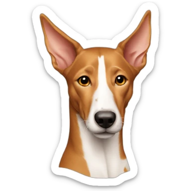 Hombre con podenco marrón sticker