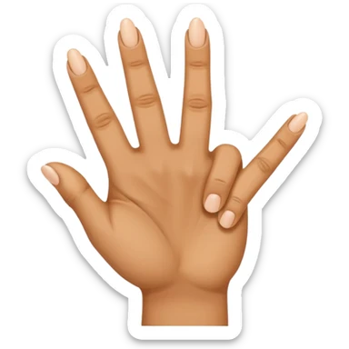 hand pointing index finger middle finger and baby finger sticker