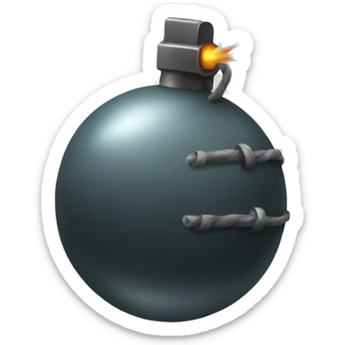 bomb with fuse sticker
