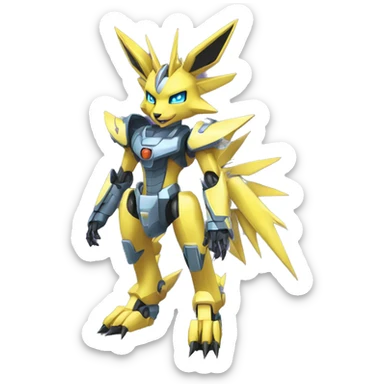 Renamon-Jolteon-Zeraora-medabot-mecha full body sticker
