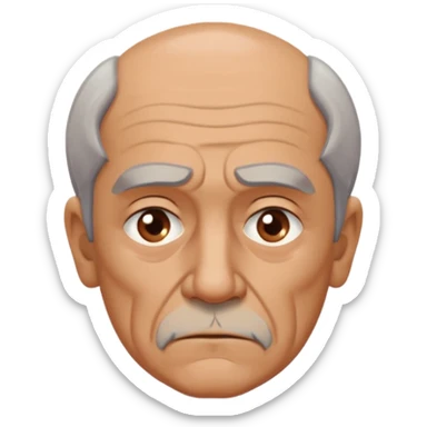 abuelo de pueblo serio y desconfiado. estilopaco martinez soria sticker