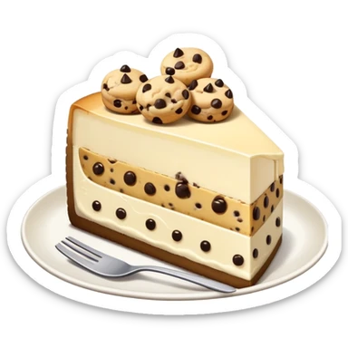 Cheesecake with cookie dough layered slice sticker
