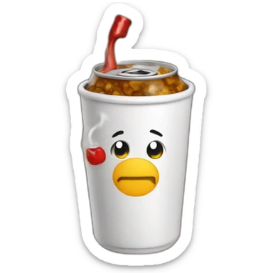 chat qui boit un coca sticker