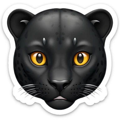Black jaguar, similar to the traditional iPhone emoji. sticker