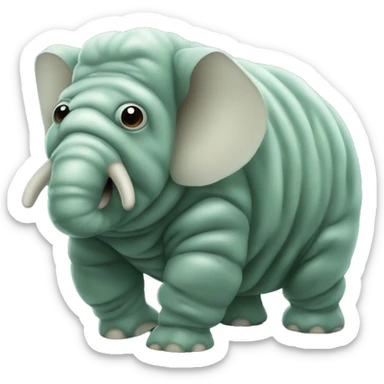 a tardigrade masquerading as an elefant sticker