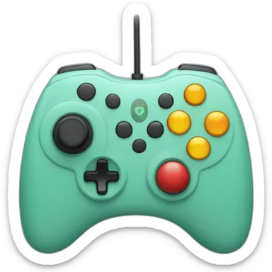  A joystick with a smiling face to express gaming enjoyment. sticker